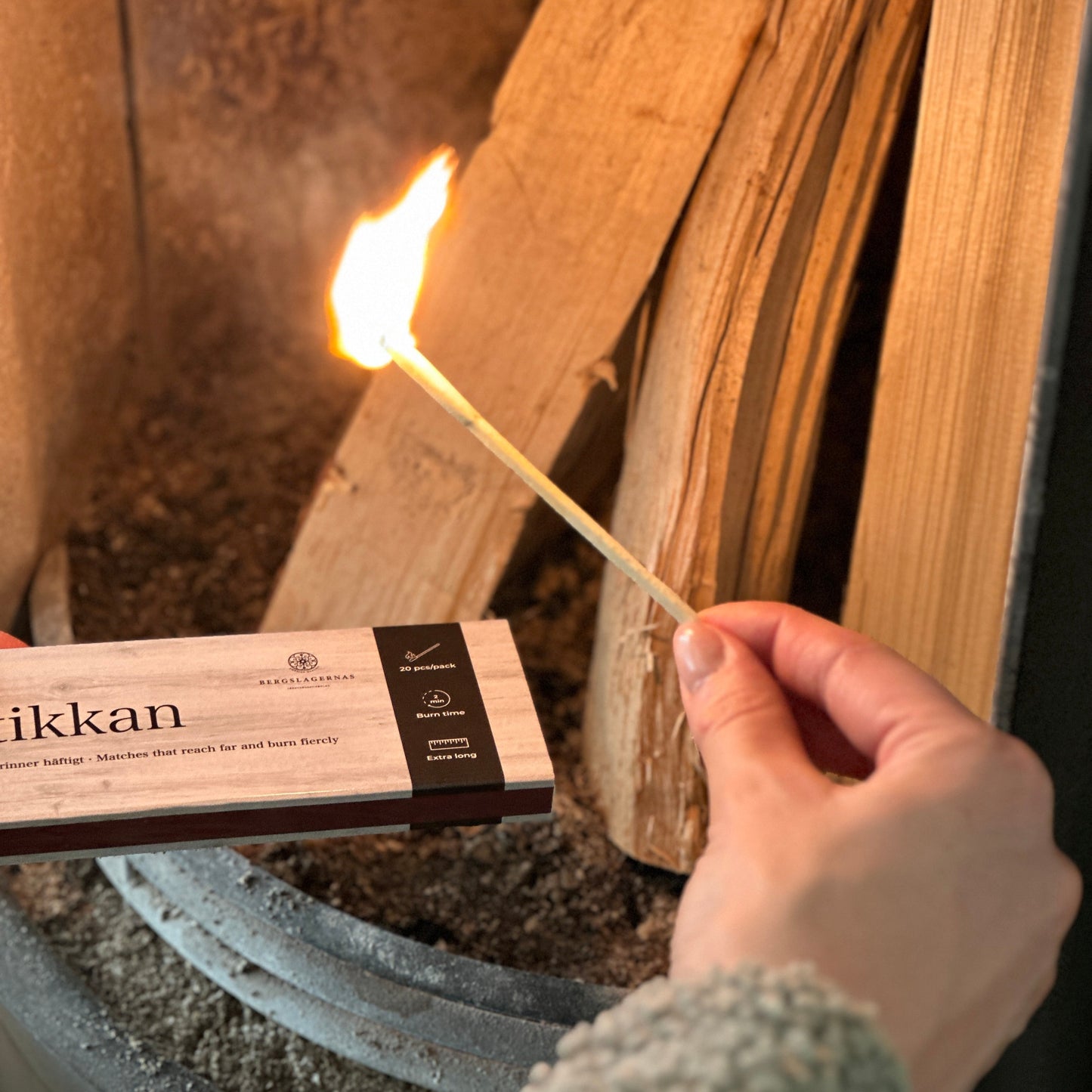 Långstikkan - matches that reach far and burn fiercly  